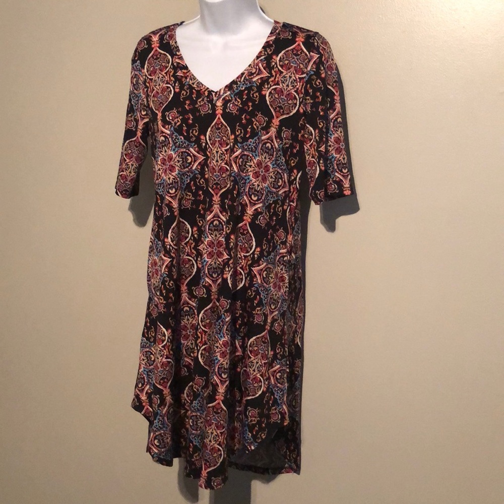 Black Design Dress 3/4 sleeve